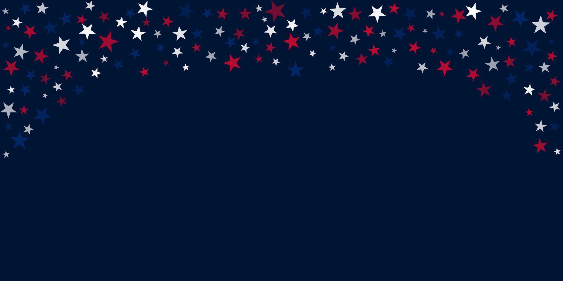 4th of July stardust scatter. American Independence Day stars background. illustration vector