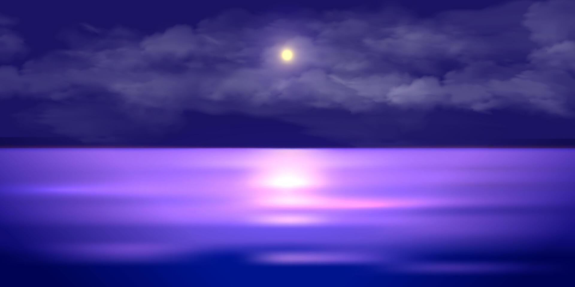 Ocean Horizon Displaying Blurred Color Gradient Background Illustration vector