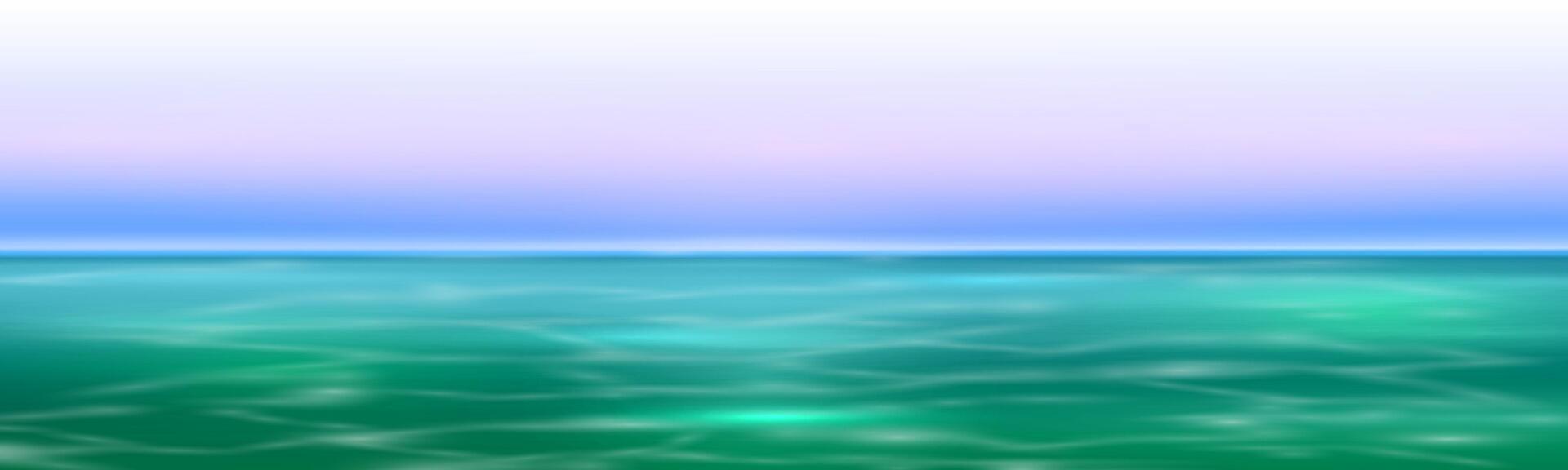 Turquoise Sea Ocean Horizon Scenery Seascape Calm Ocean vector