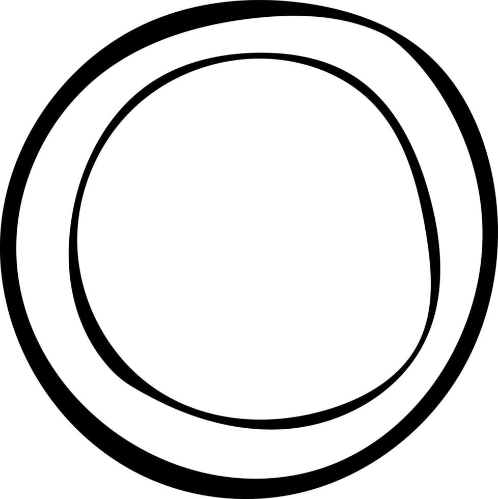 Simple Black and White Circle Shape vector