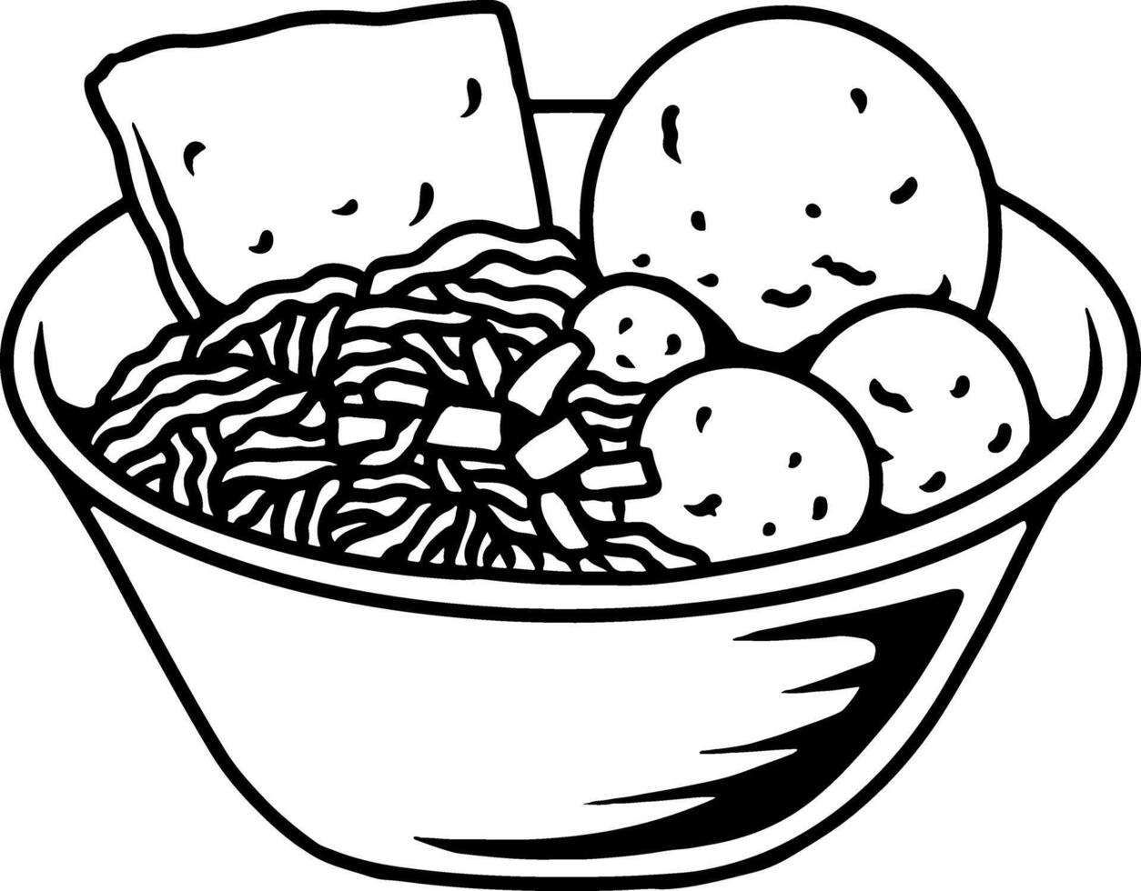 Bakso Indonesian Lokal Foods vector