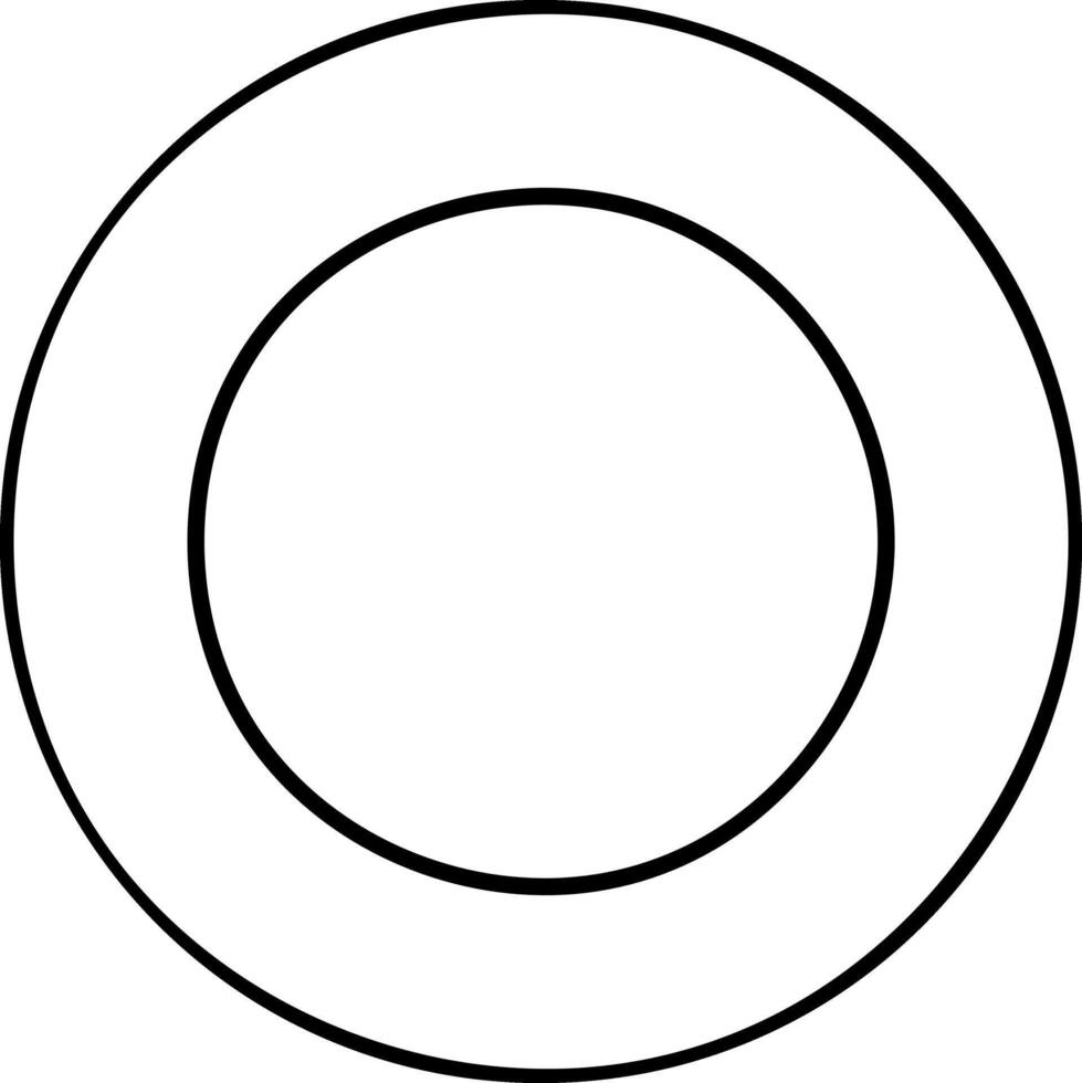 Minimalist Graphic of an Empty White Plate vector