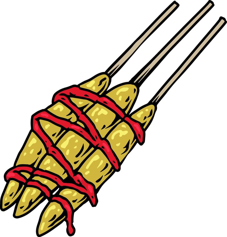 Telur Gulung Indonesian Local Foods Illustration vector