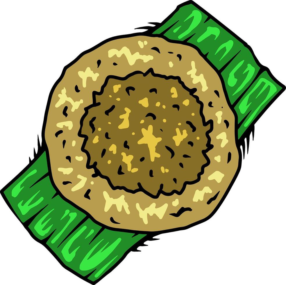 Handdrawn Bibingka Illustration vector