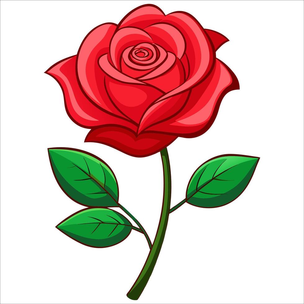 Red rose design. vector