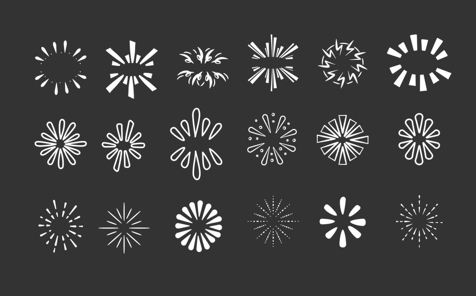 Line Sparkle Burst Lines For Cartoon Comic Anime Doodle Hand Drawn Elements vector