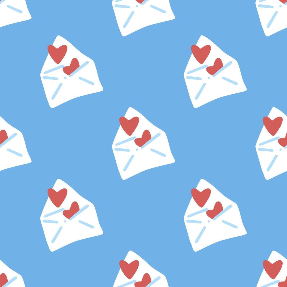 Playful Love Envelope Pattern Design vector