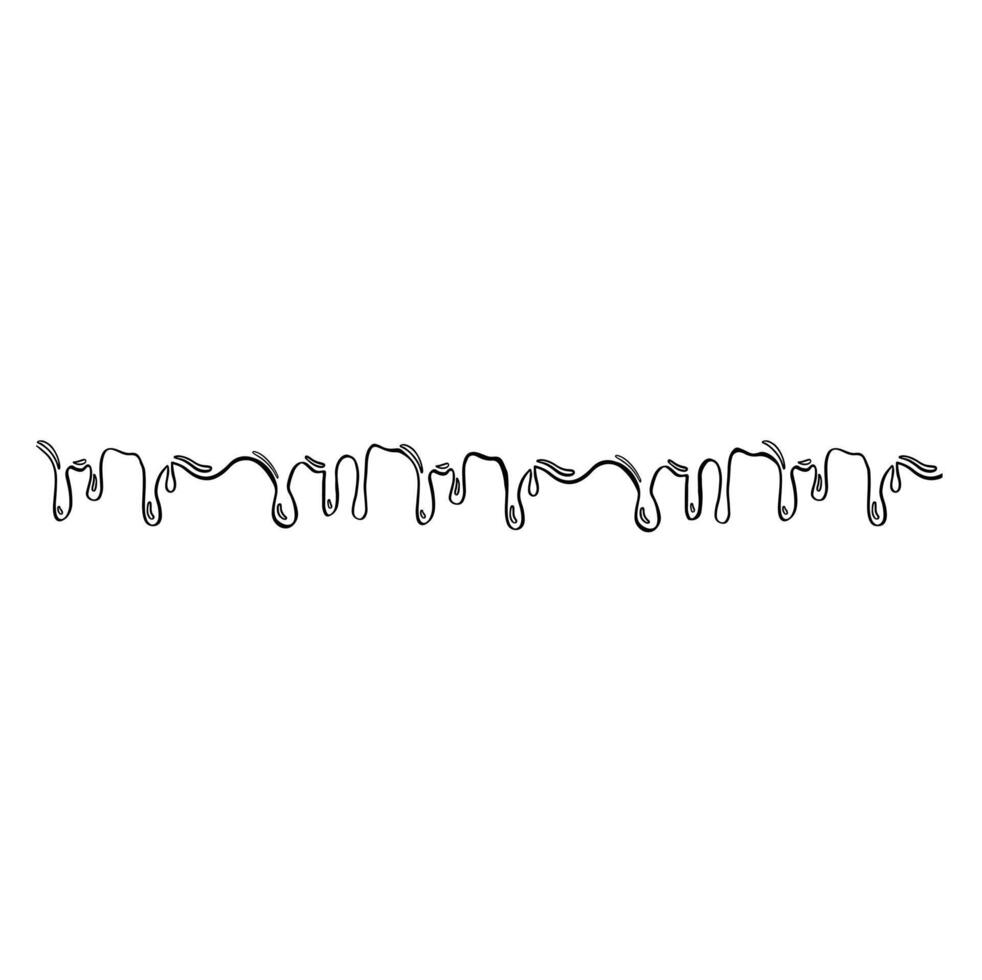 border paint drips illustration hand made vector