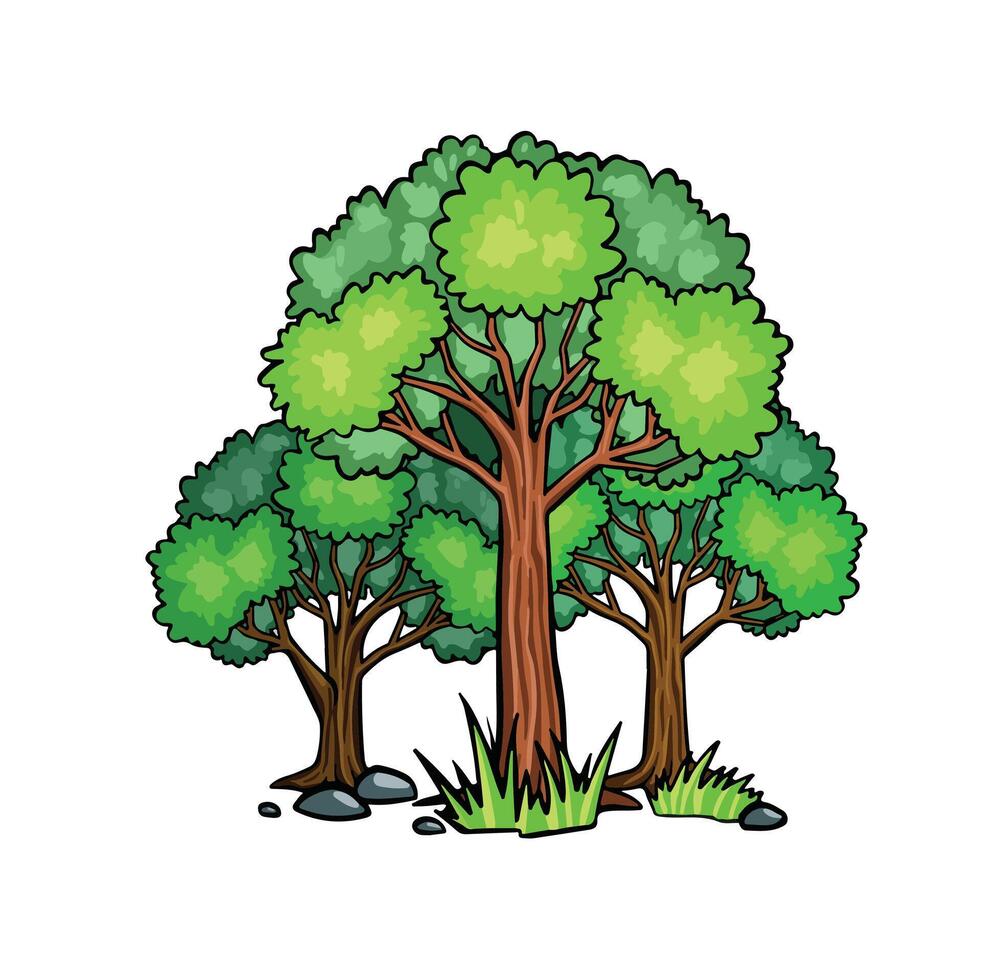 A picture of a lush green tree symbolizing nature, ecology, beauty, growth, and the environment vector
