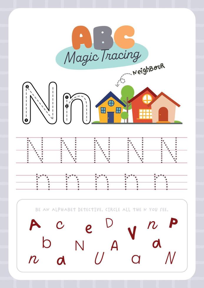 Sweet and Fun Kawaii Alphabet Tracing Worksheet for kids fun learning perfect for preschool and kindergarten to practice handwriting and letter recognition vector