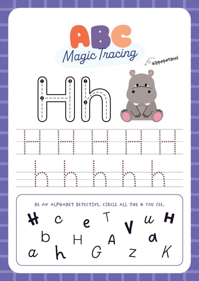 Rainbow Kawaii Letter Tracing Printable for kids fun learning perfect for preschool and kindergarten to practice handwriting and letter recognition vector