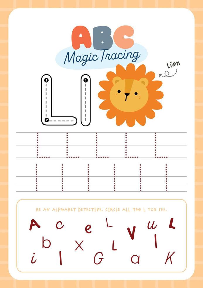 Quick and Fun Kawaii ABC Tracing Sheet for kids fun learning perfect for preschool and kindergarten to practice handwriting and letter recognition vector
