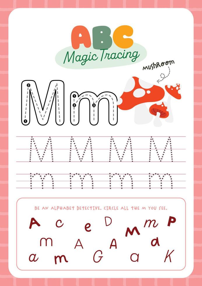 Kawaii-Inspired Alphabet Tracing Worksheet for kids fun learning perfect for preschool and kindergarten to practice handwriting and letter recognition vector