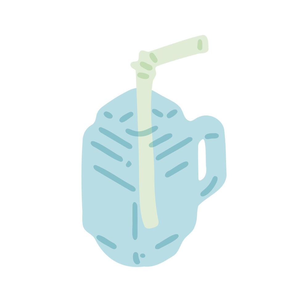 Playful Blue Mason Jar Illustration vector