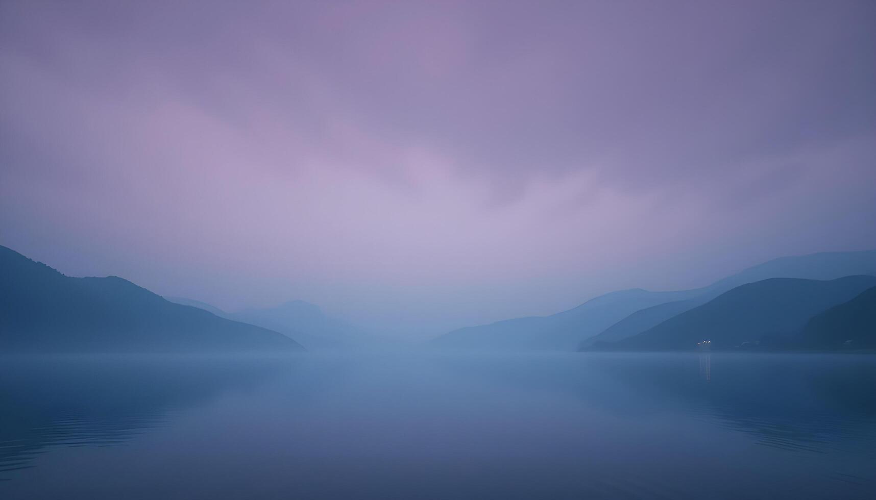 Twilight Over Misty Lake Hyper-Realistic Landscape photo