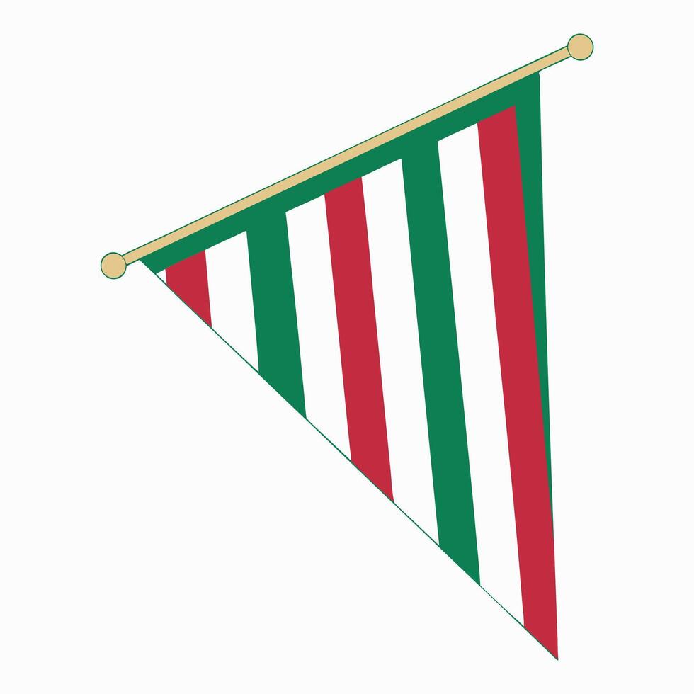 Basque country ikurrina pennant banner with red white and green stripes isolated vector