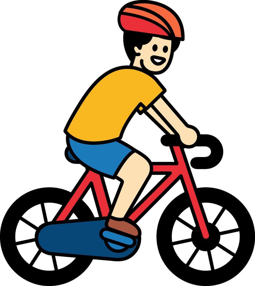 A man riding a bicycle vector