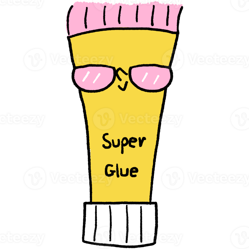 Yellow glue cartoon png