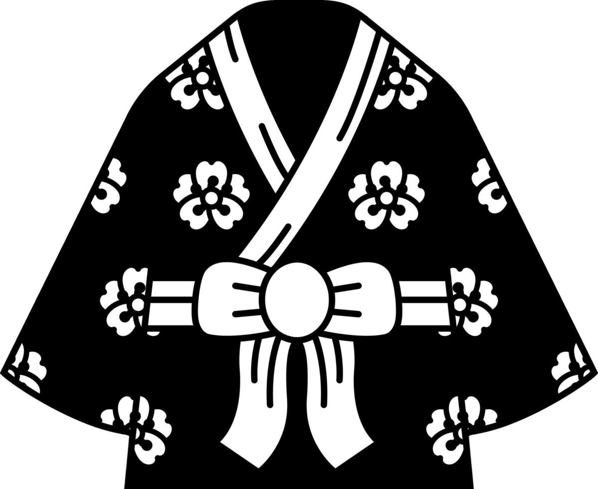 illustration single icon of a beautiful Kimono vector