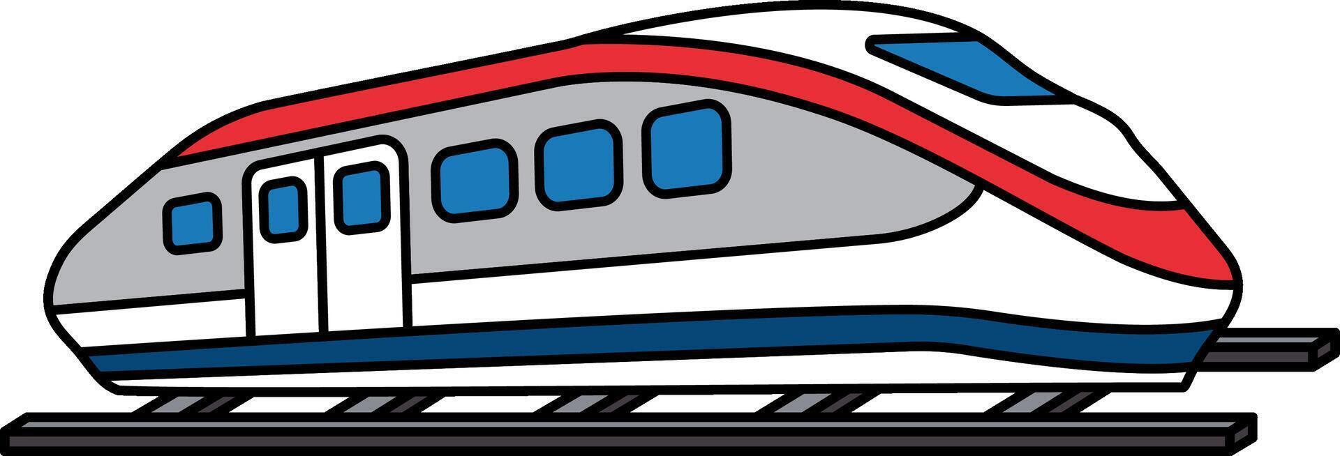 illustration of a shinkansen train vector