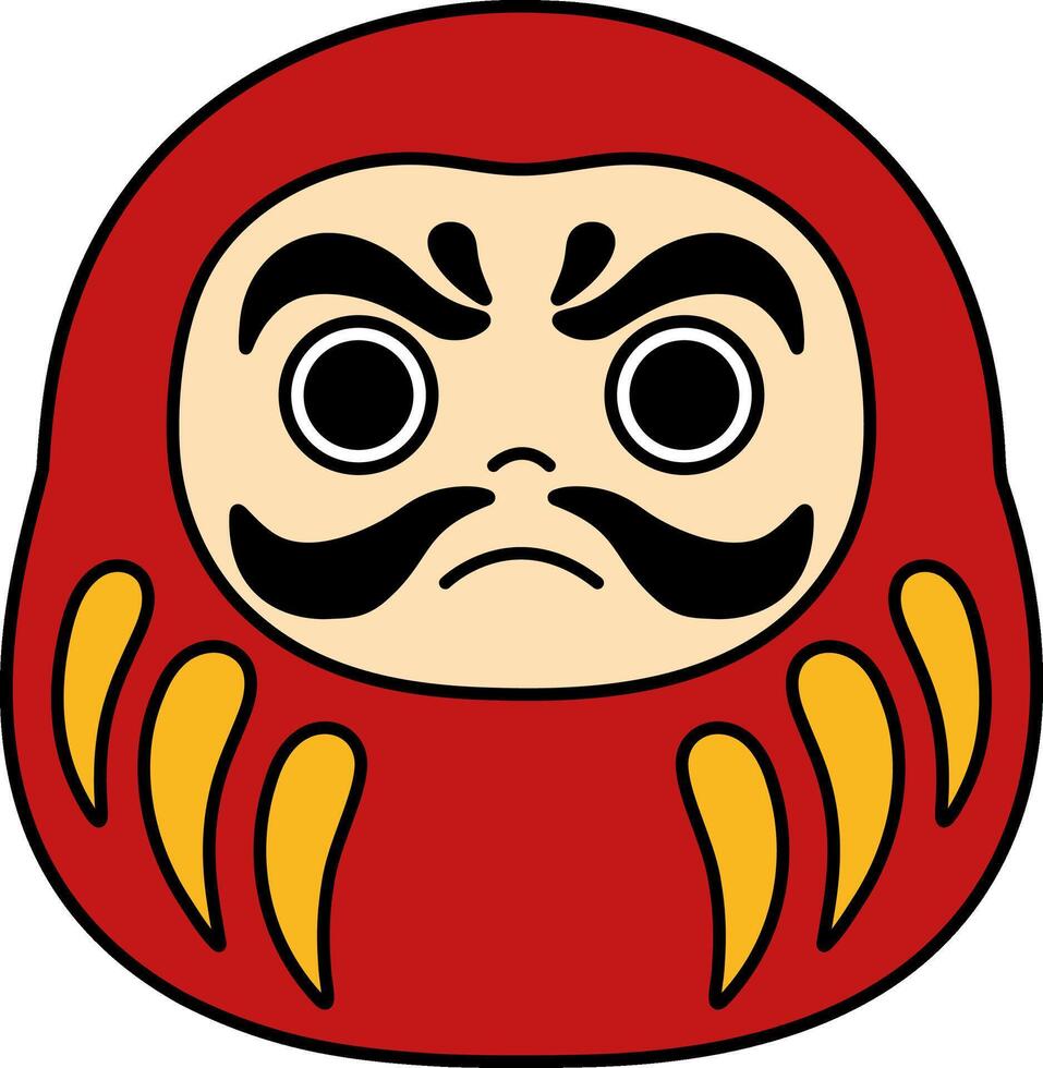 illustration of a daruma doll vector