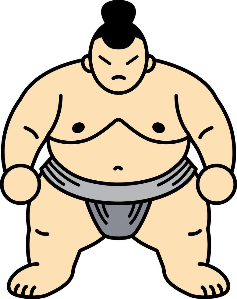 single icon of a Sumo wrestler vector