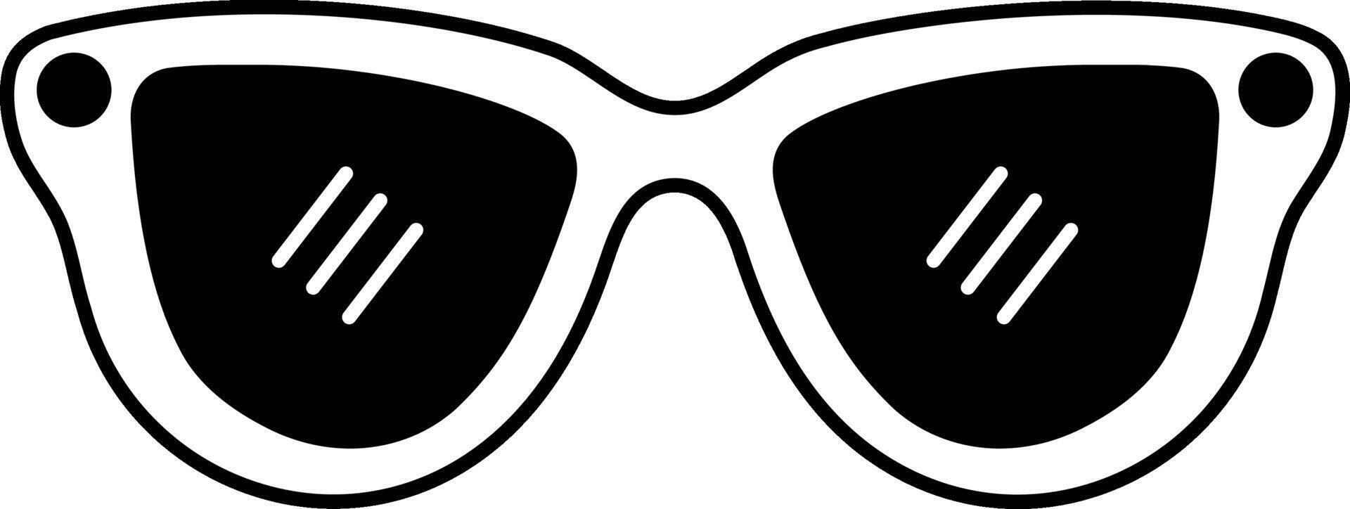black and white illustration of a sunglasses vector