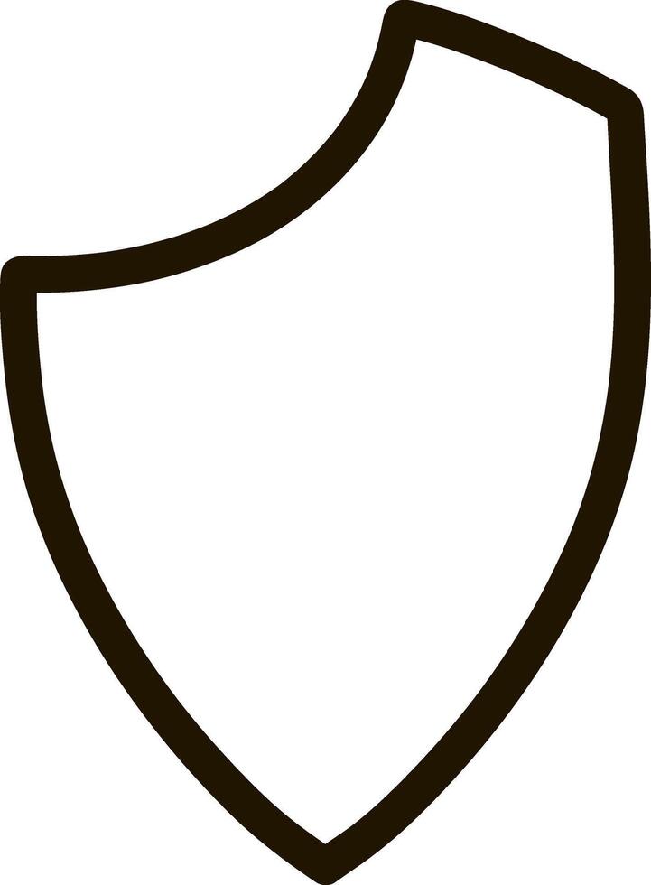 Shield guard icon Sketch black filled sign Line vector