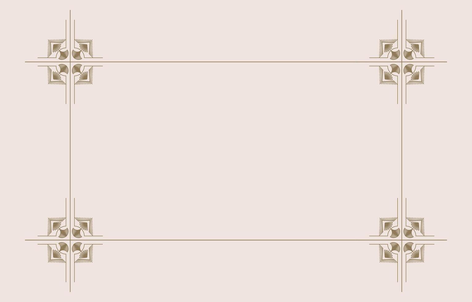 Vintage art deco frame background vector