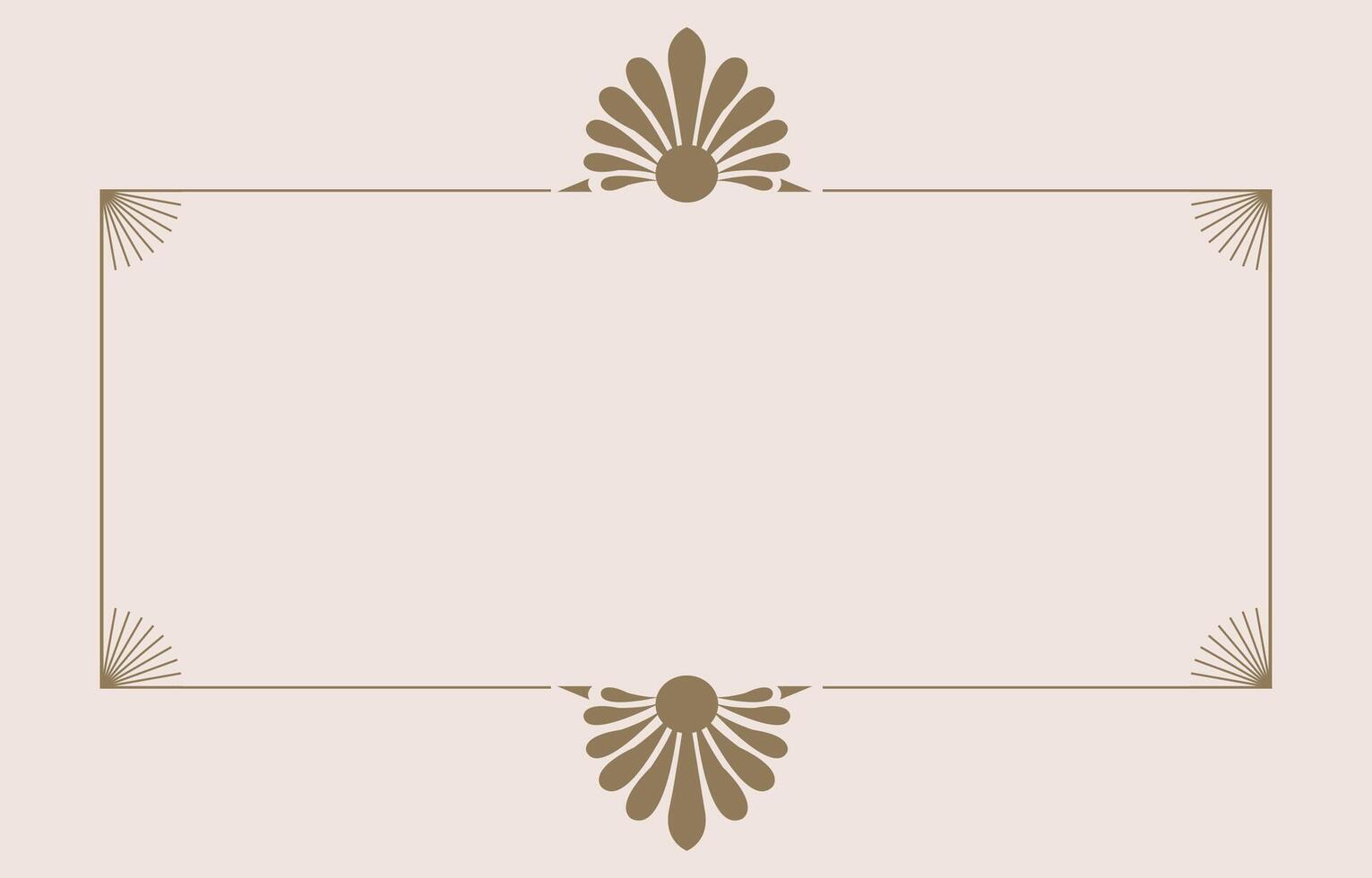 art deco background frame vector