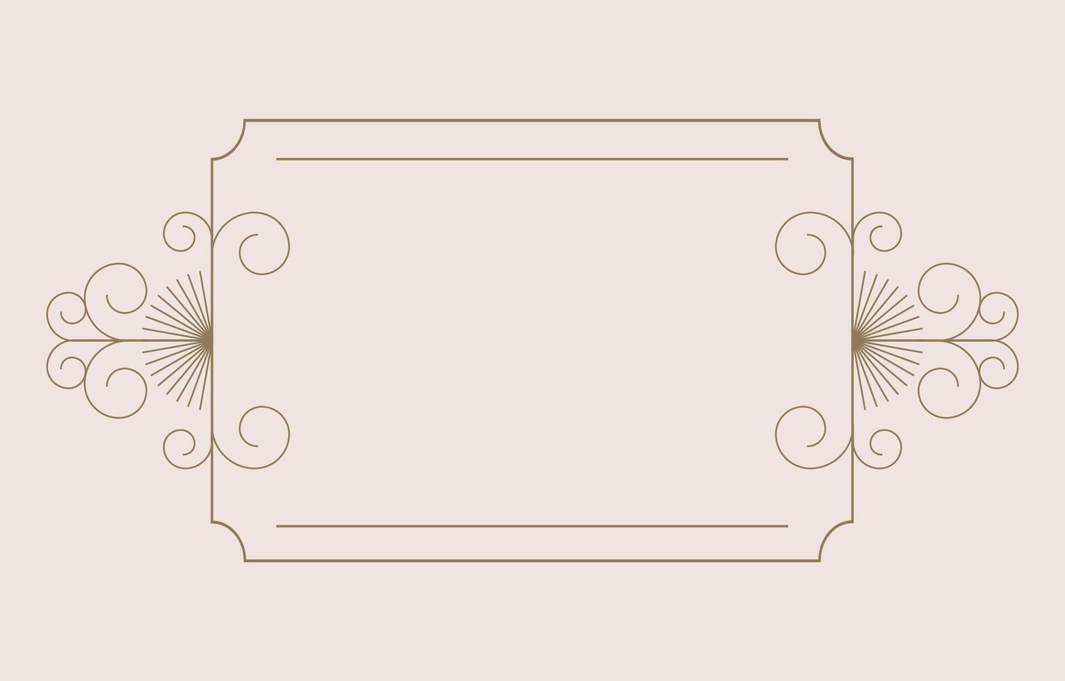 Vintage art deco element frame vector