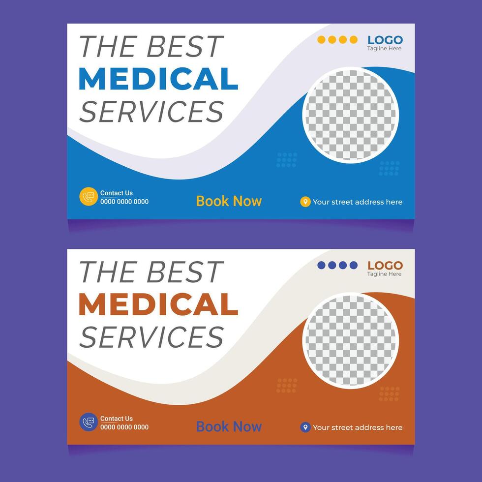 Medical Thumbnail Design for Your Company with abstract Shapes vector