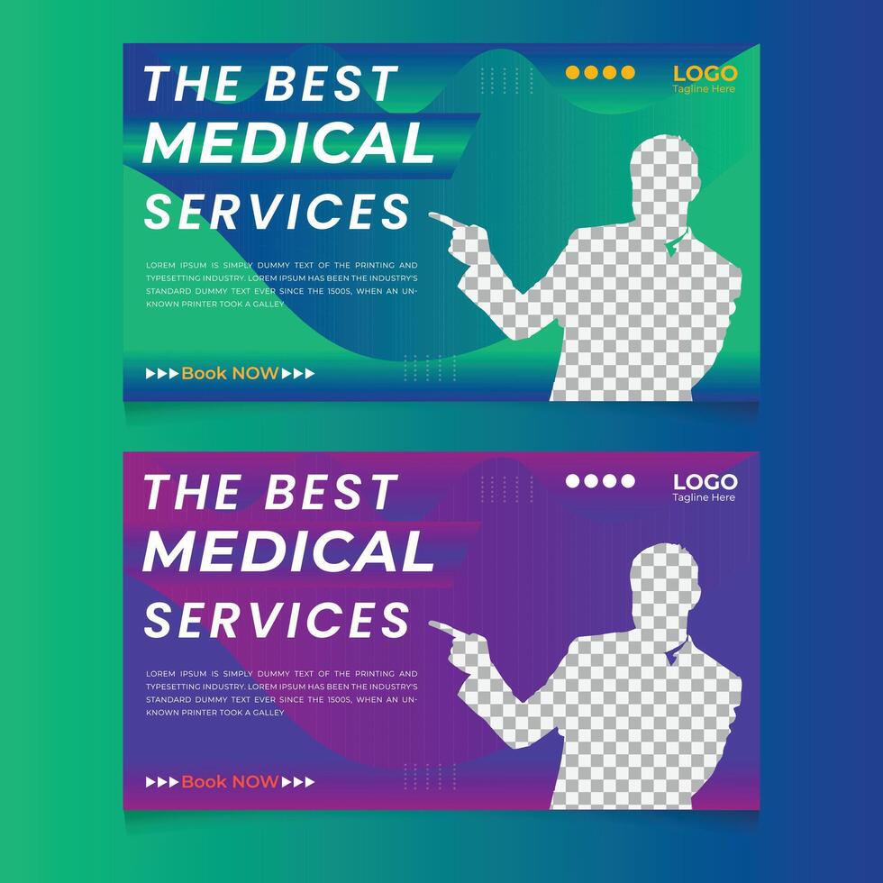 Gradient Medical Thumbnail for Your Live Broadcast vector