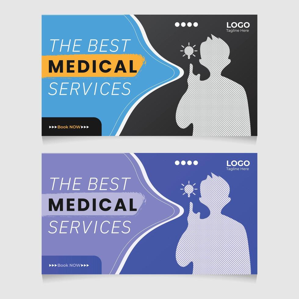 Medical thumbnail design for your live stream vector