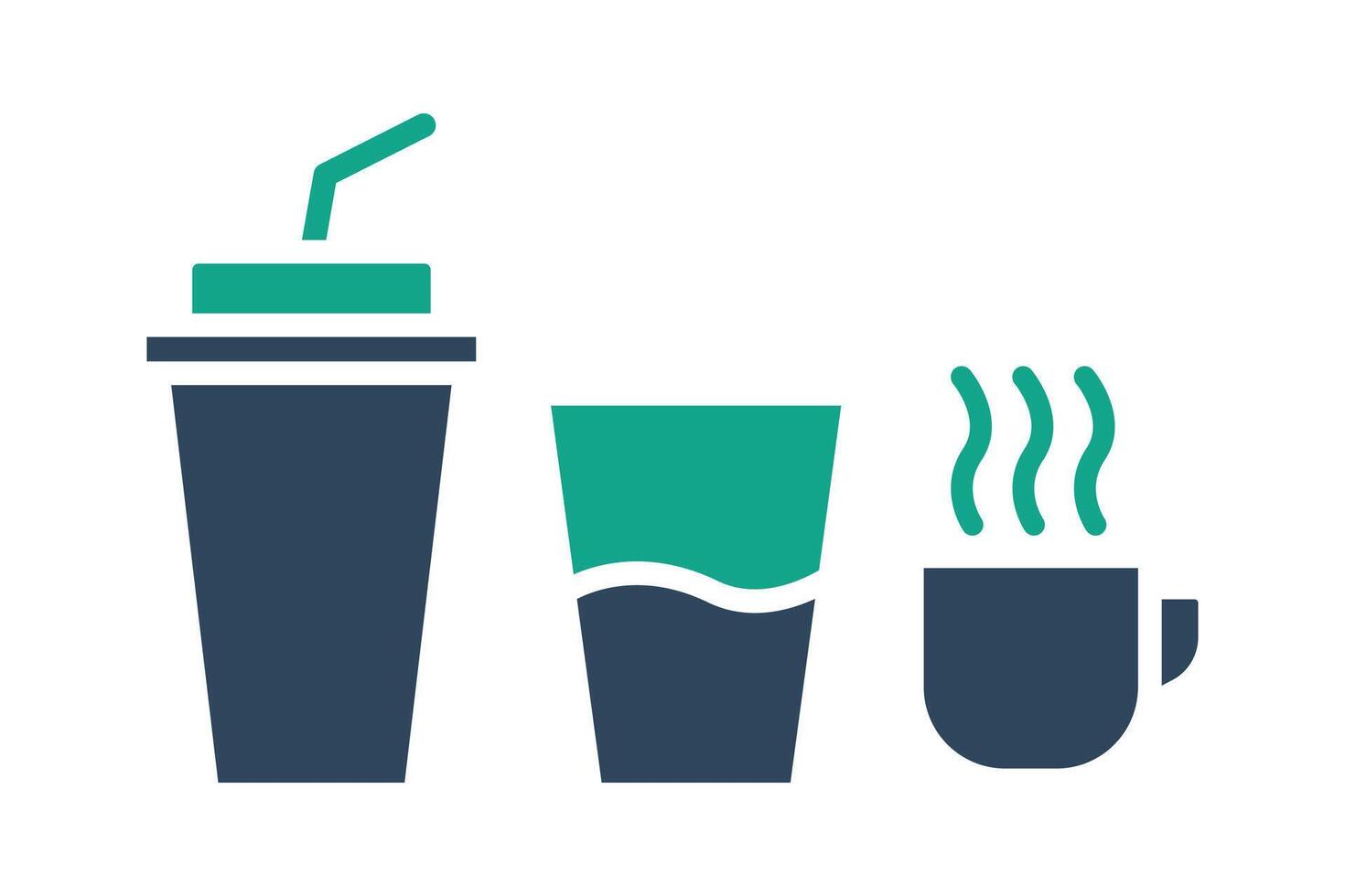 Beverage icon. solid icon style. icon related to drink. catering elements illustration vector