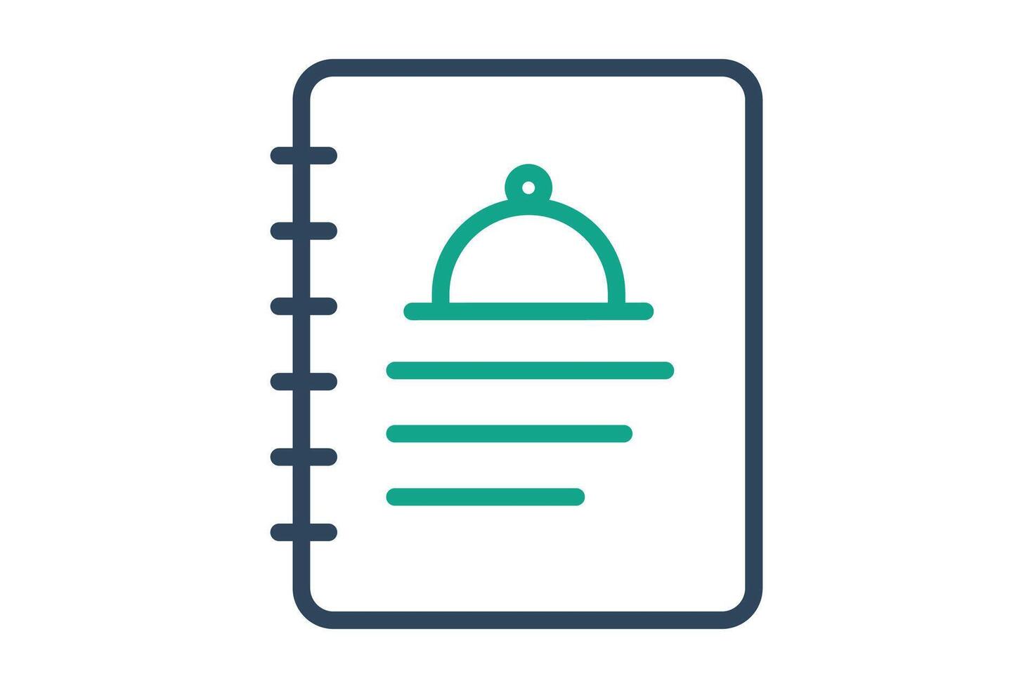 Food menu icon. line icon style. icon related to food options available. catering elements illustration vector