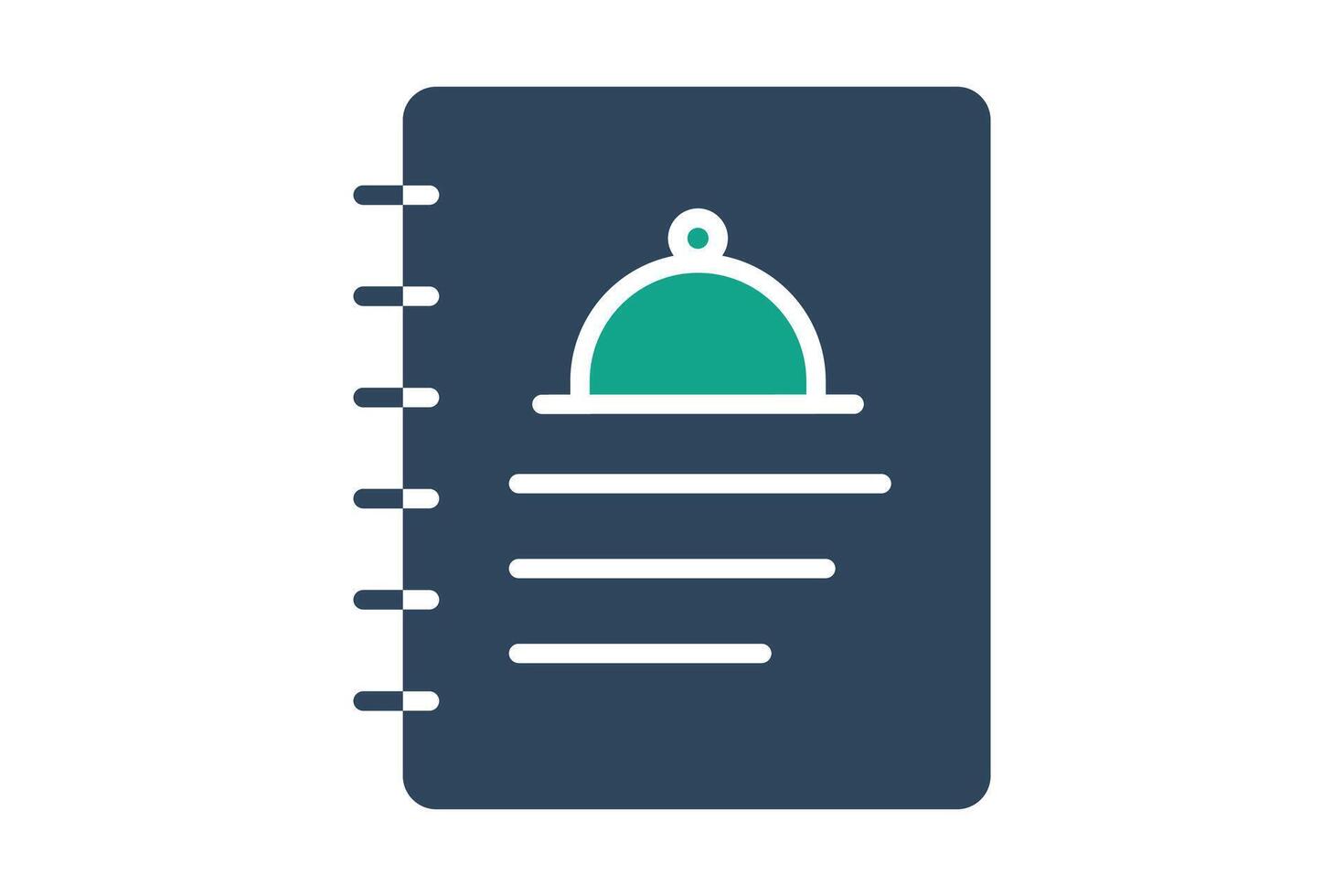 Food menu icon. solid icon style. icon related to food options available. catering elements illustration vector