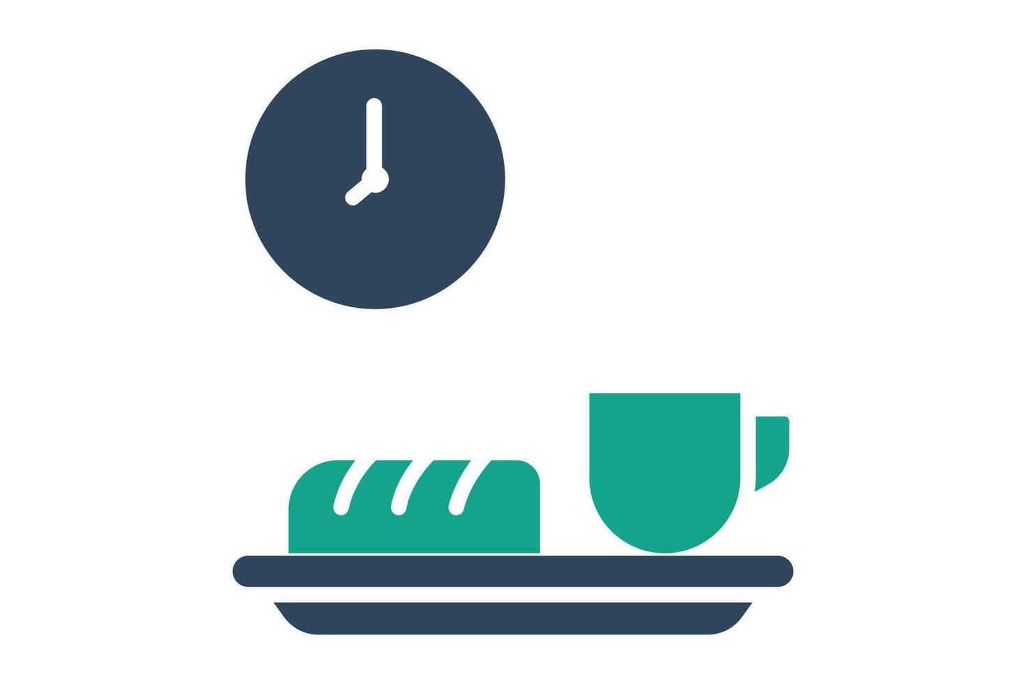 Breakfast icon. solid icon style. icon related to eat. catering elements illustration vector