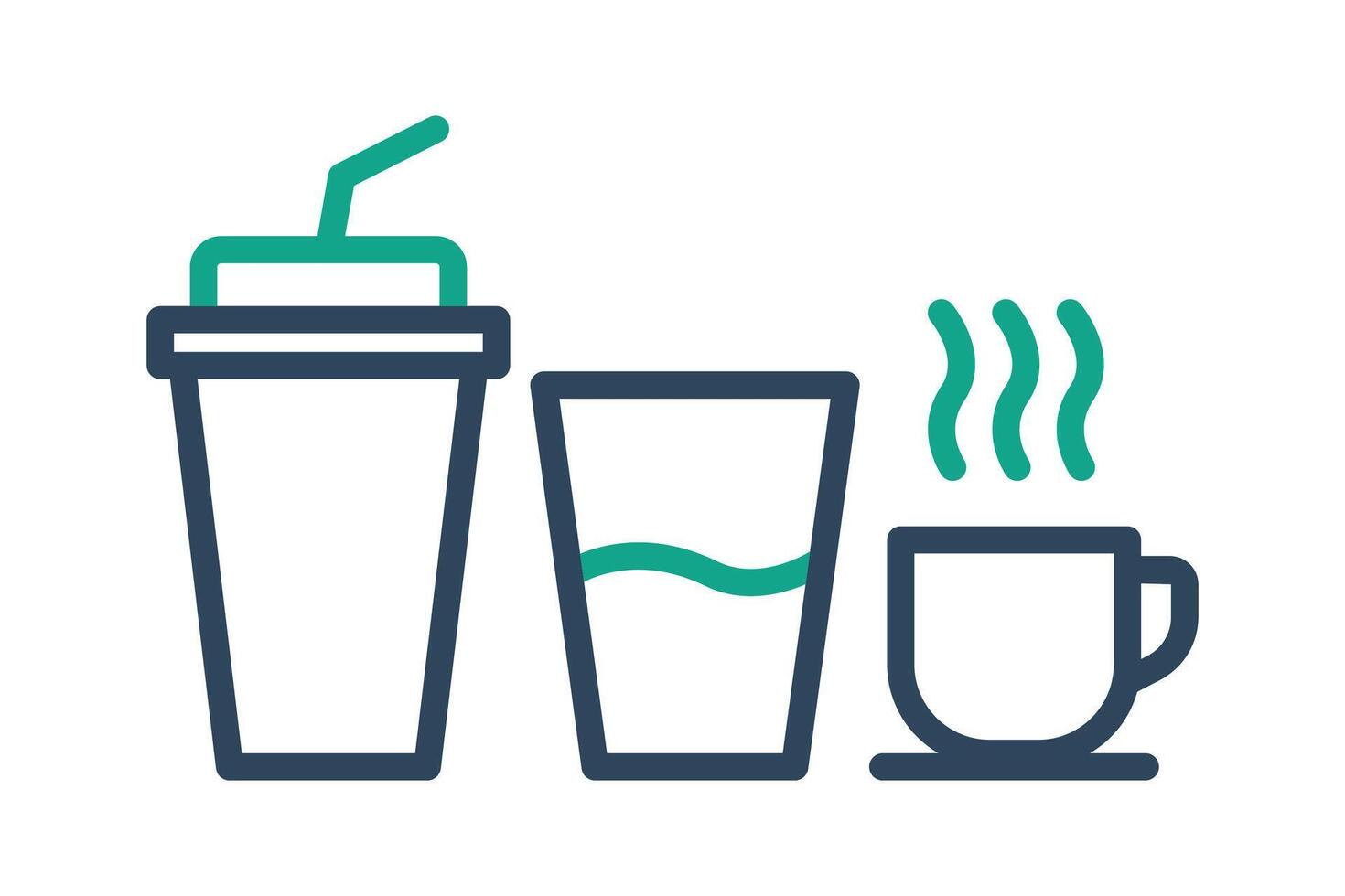 Beverage icon. line icon style. icon related to drink. catering elements illustration vector