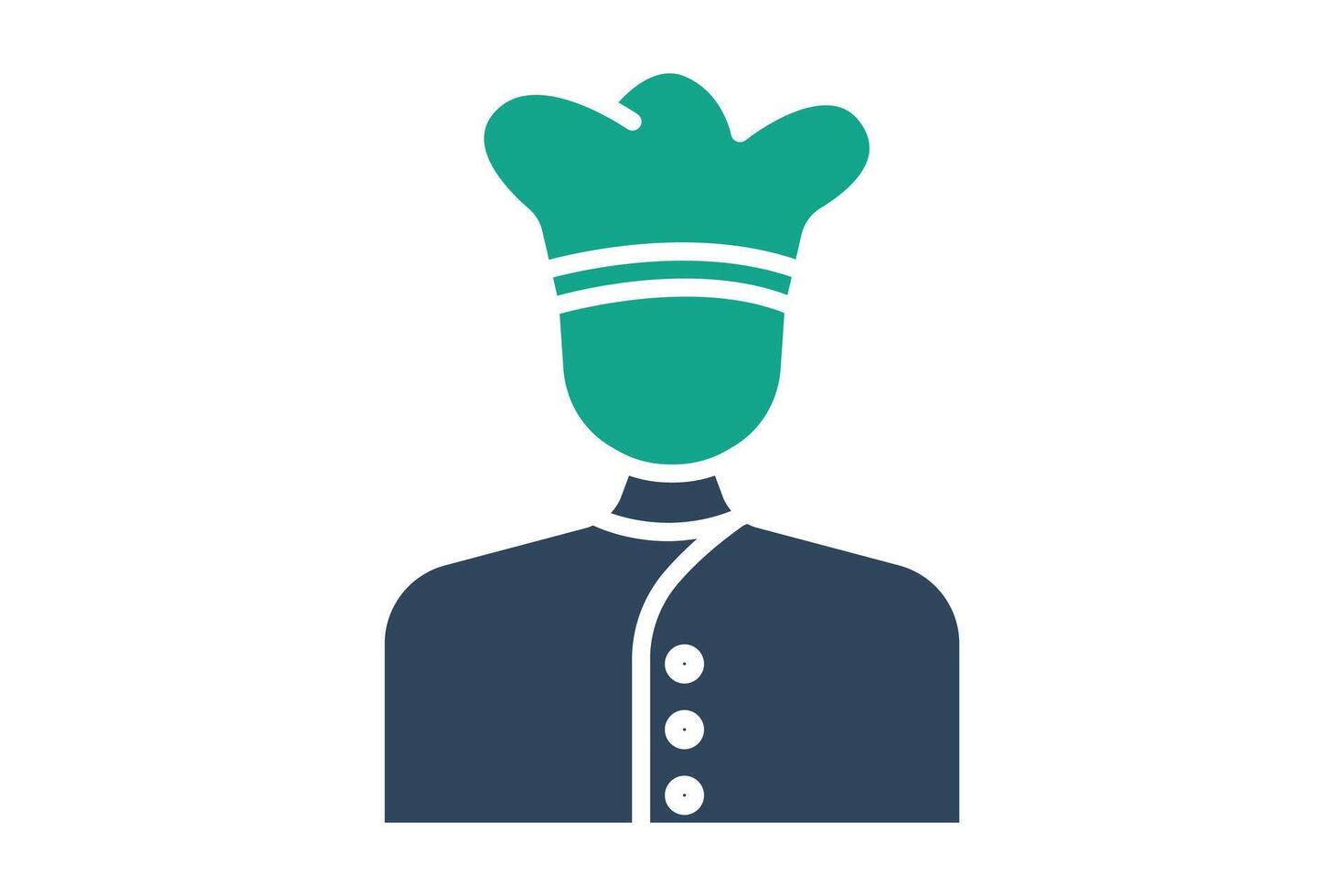 Chef icon. solid icon style. icon related to culinary professional. catering elements illustration vector