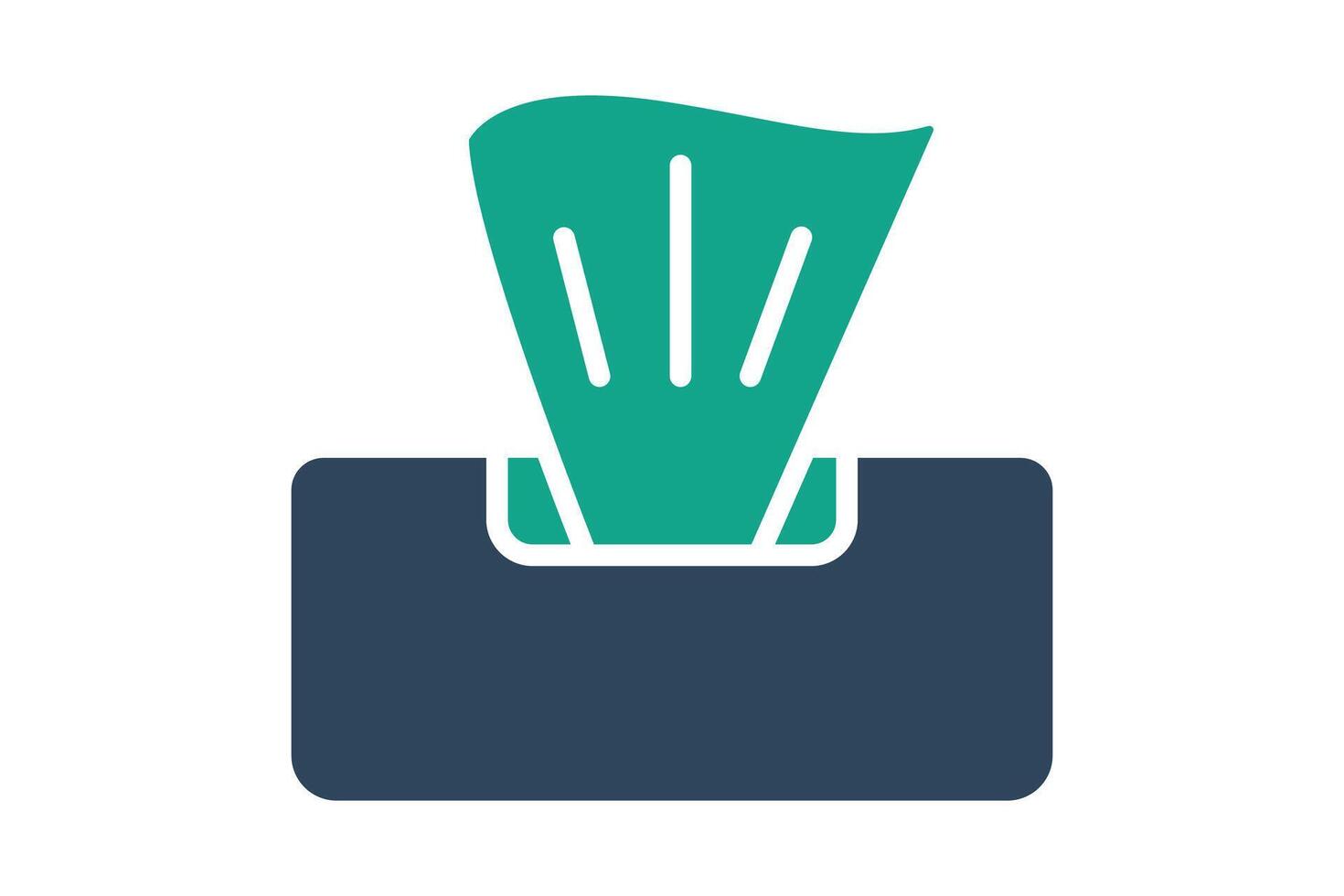 Napkin icon. solid icon style. icon related to cleanliness and dining etiquette. catering elements illustration vector