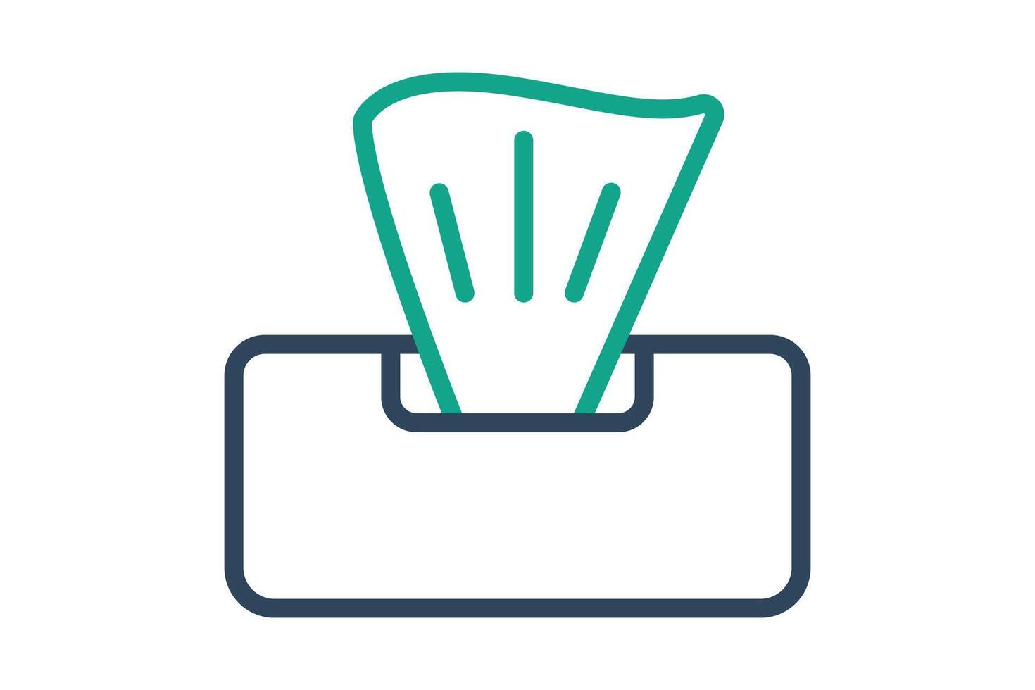 Napkin icon. line icon style. icon related to cleanliness and dining etiquette. catering elements illustration vector