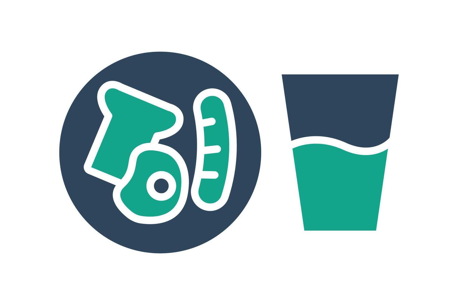 Brunch icon. solid icon style. icon related to eat. catering elements illustration vector