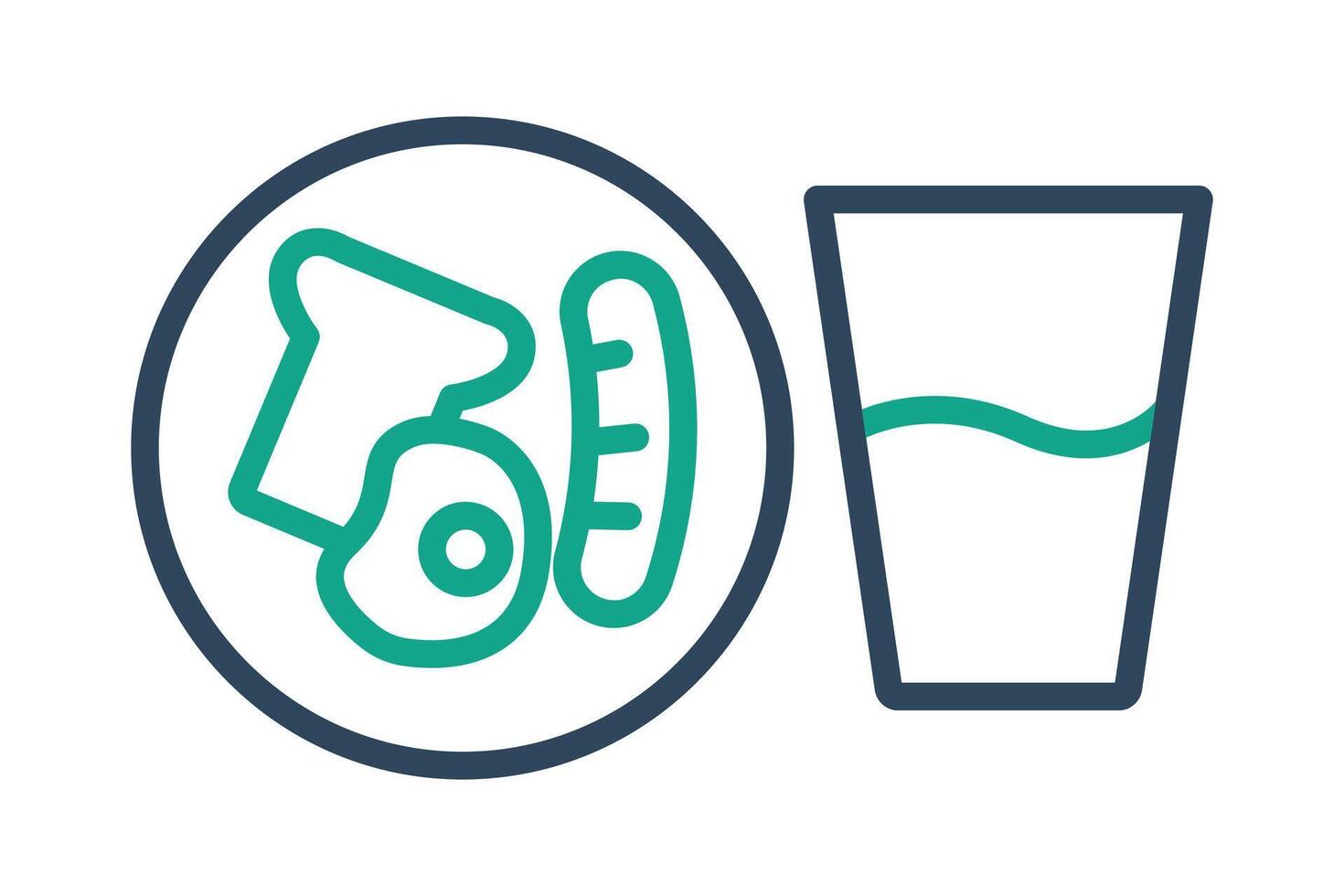 Brunch icon. line icon style. icon related to eat. catering elements illustration vector