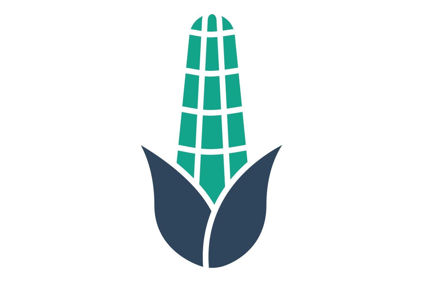 Corn icon. solid icon style. icon related major global crop. agriculture elements illustration vector