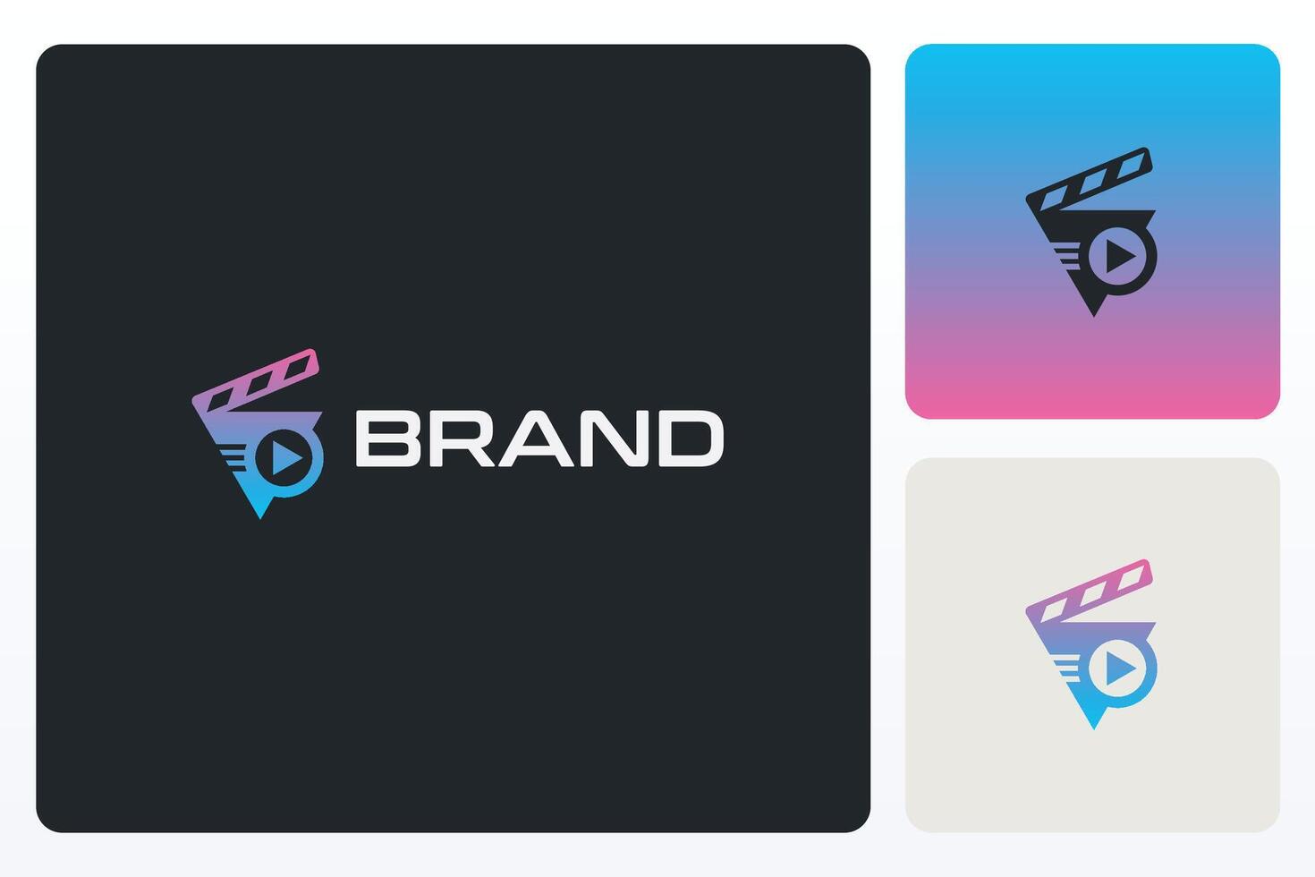Play Digital Film Content Creation Multimedia Logo vector