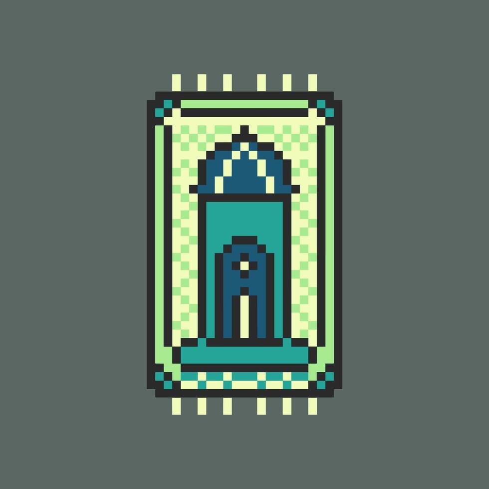 prayer mat retro pixel art vector
