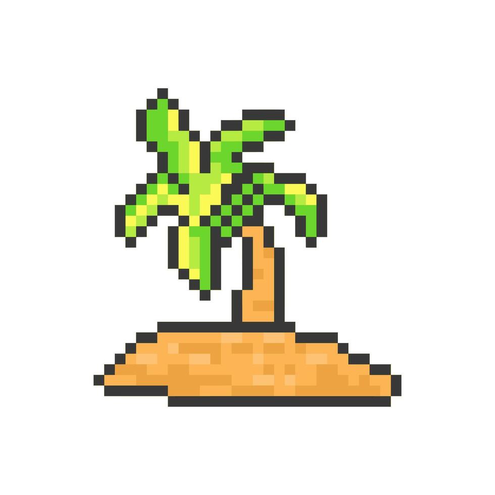 island with tree vector
