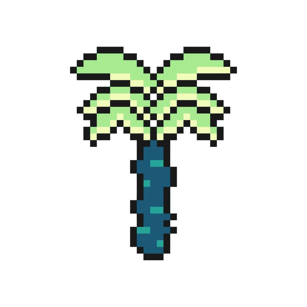 tree pixel art for your needs vector