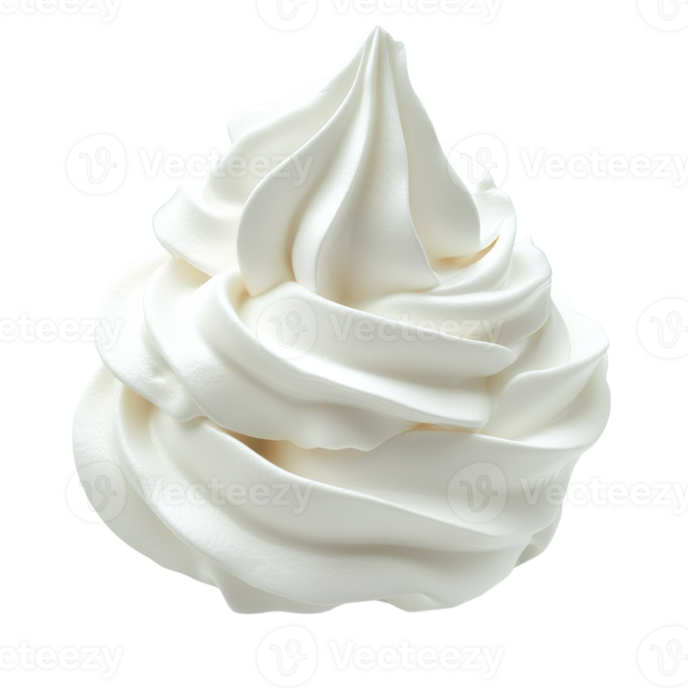 Vanilla soft serve swirl on transparent Background png